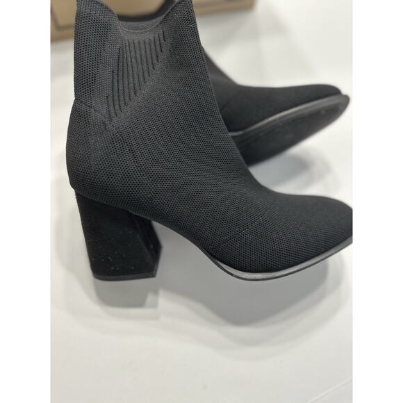 MIA Black Knit Shelbi Ankle Boots Women’s Size 6.5 With Box - Picture 2 of 7